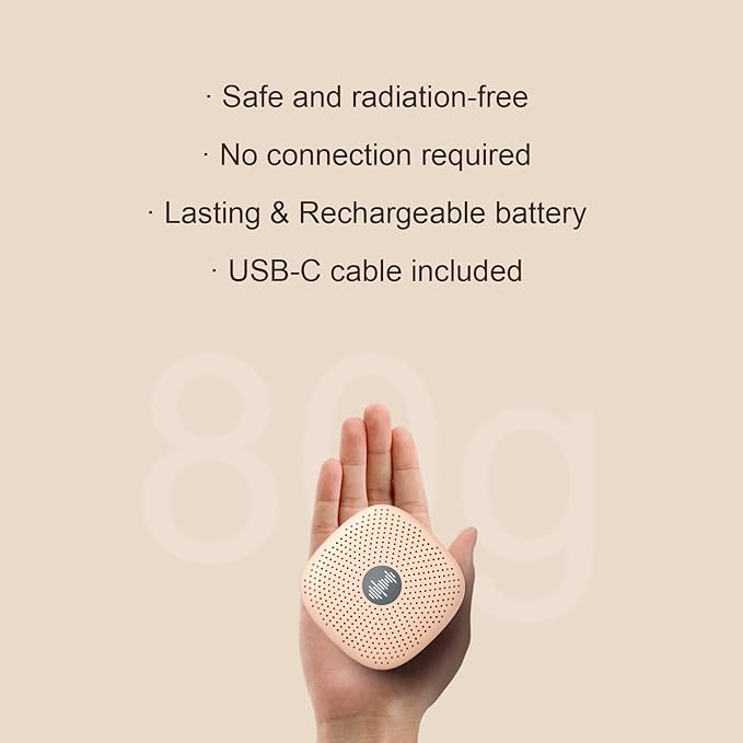 White Noise Machine,Portable Sound Machine for Baby Adult,21Soothing Sound,Auto-Off Timer,Noise Canceling for Office & Sleeping, Compact Size for Home,Travel,Registry Gift,Peach - Bloomnest