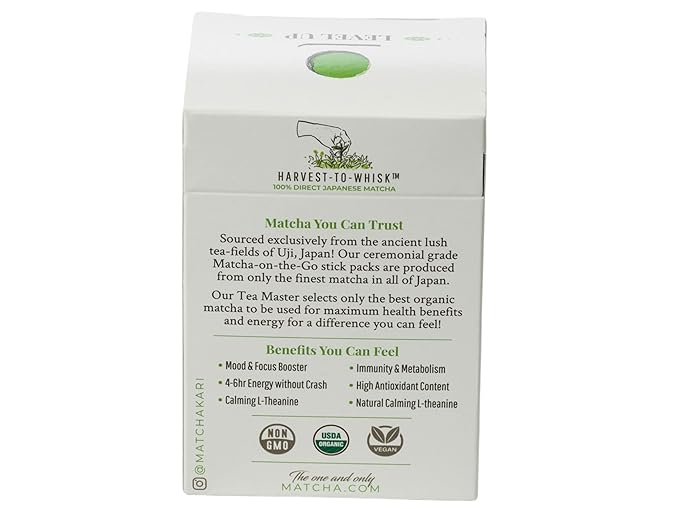 Matcha Green Tea Powder Single Serving Sticks, Dr. Weil's Ceremonial Organic Matcha Powder Singles Packets - Individual Tea Packets (24) - Bloomnest
