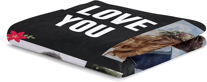 Custom Blankets with Photos, Personalized Photo Blankets Using My Own Photos, Customized Blanket with Pictures, Personalized Gifts for Women Men Baby Child - Bloomnest