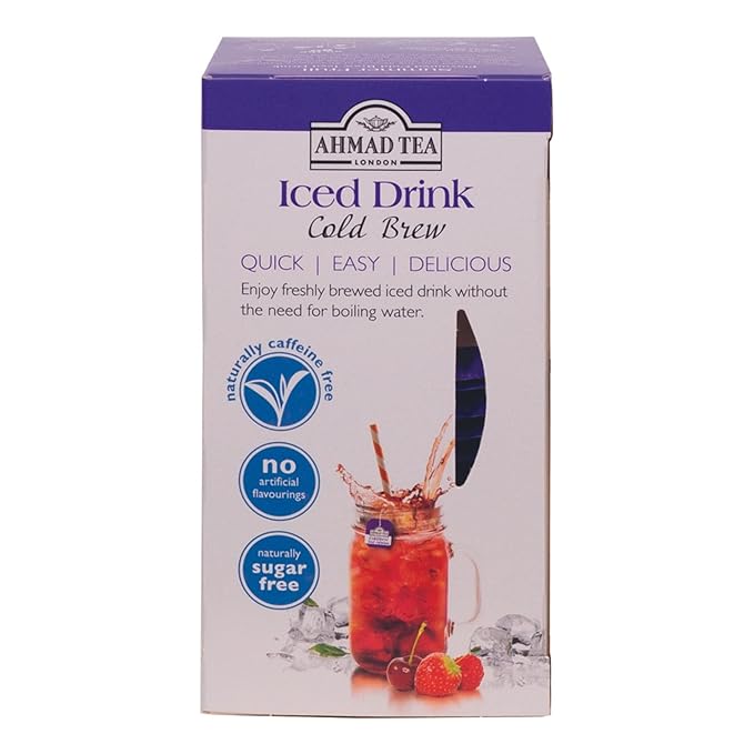 Ahmad Tea Herbal Tea, Cold Brew Summer Fruits Teabags, Iced Tea, 20 ct (Pack of 6) - Decaffeinated - Bloomnest