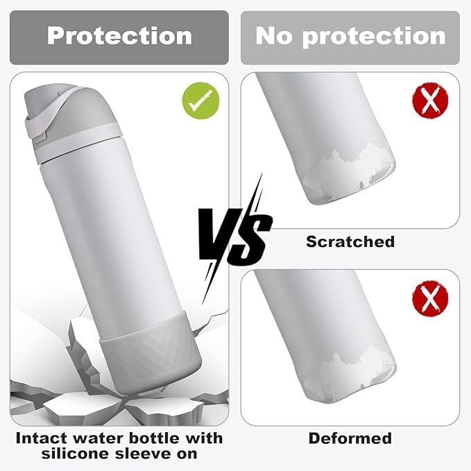 Silicone Boot for Owala Water Bottle 24 oz 32 oz 40 oz, Anti-Slip Protective Sleeve for FreeSip/Twist/Flip Stainless Steel Water Bottles Accessories BEONSKY