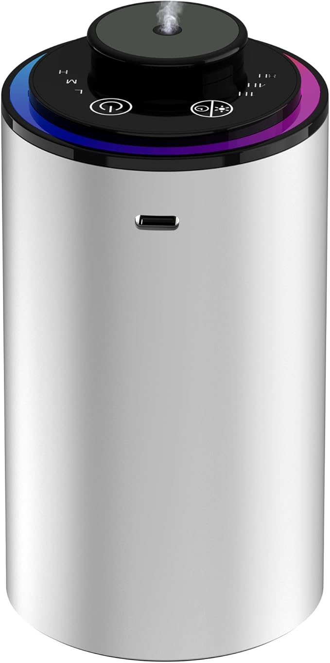 Waterless Essential Oil Diffuser, Portable Aromatherapy Diffuser,3 Countdown Timers & 3 Mist Levels for Home, Room, Car, Office - Bloomnest
