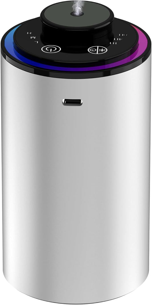 Waterless Essential Oil Diffuser, Portable Aromatherapy Diffuser,3 Countdown Timers & 3 Mist Levels for Home, Room, Car, Office - Bloomnest
