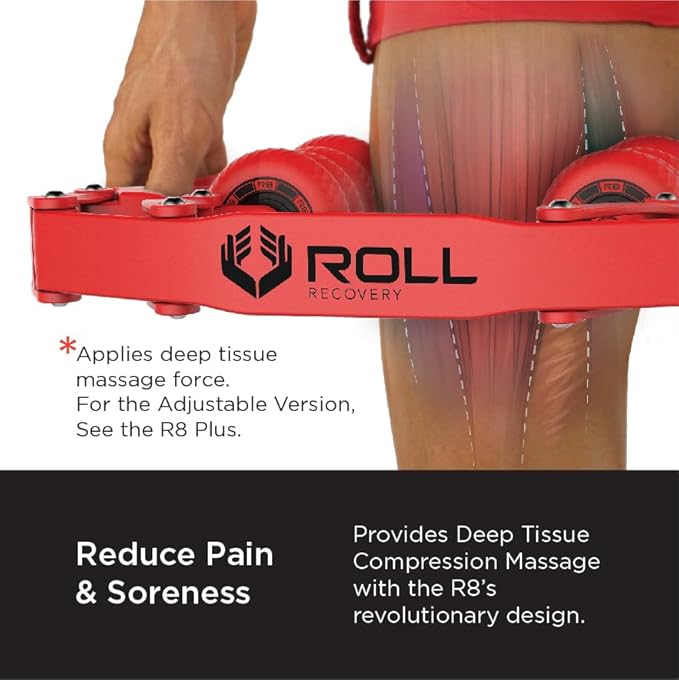 ROLL Recovery R8 (Lava Red) - Deep Tissue Massage Roller - Bloomnest