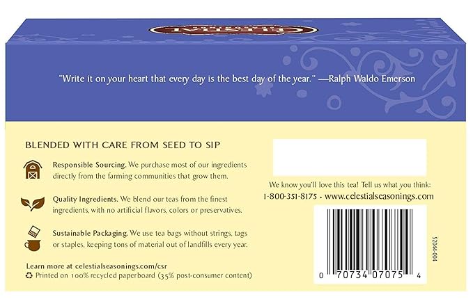 Celestial Seasonings Herb Tea True Blueberry 20 Bag (Pack of 2) - Bloomnest