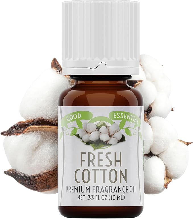 Good Essential - Fresh Cotton Fragrance Oil for Laundry, Dryer Balls, Soap Making, Candle Making, Lotions, Diffuser - 0.33 fl oz GoodEssential