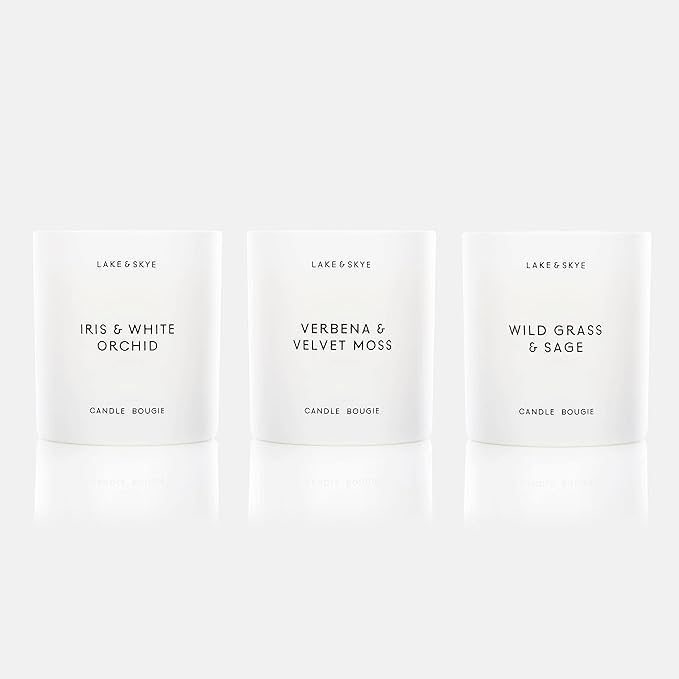 Lake & Skye Wildgrass & Sage Candle (8 oz) 50 Hours of Burn Time, 100% Soy Wax, Vegan - Bloomnest