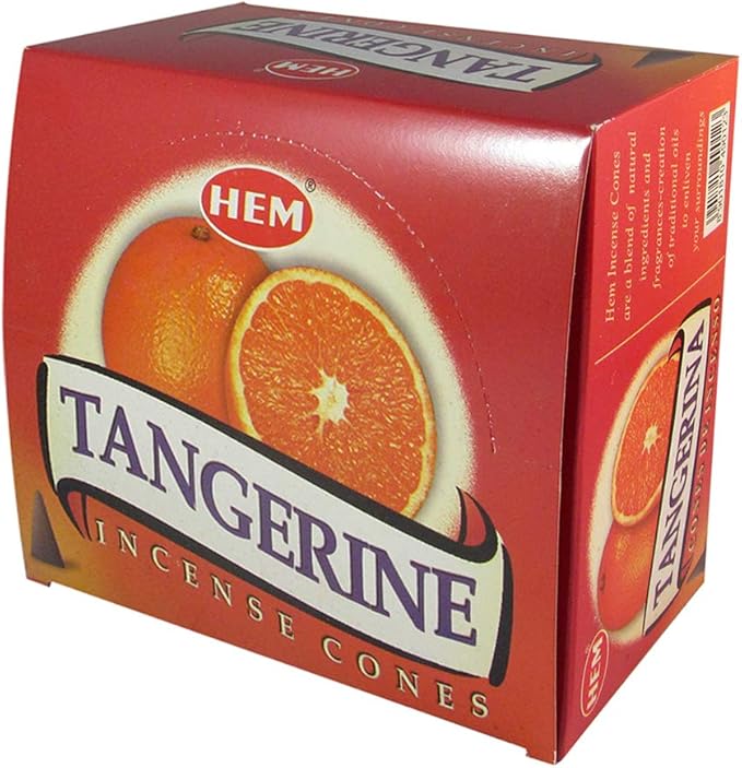 Tangerine Incense Cones and Cone Incense Burner Bundle Insence Insense Hem Incense