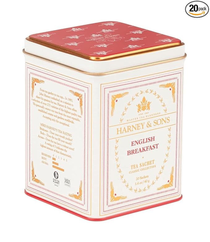 Harney & Sons Black Tea, English Breakfast, 20 Sachets - Bloomnest