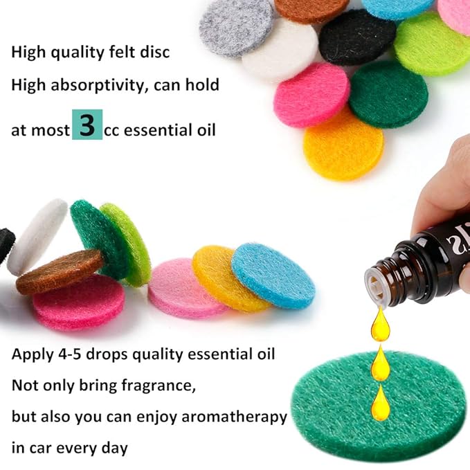 Maromalife 4 PCS Car Vent Clip Diffuser Clip, 30mm Aromatherapy Essential Oil Diffuser Car Clip with 40 Felt Pads, Gift for Women/Men, Mothers Day, Christmas, Birthday - Bloomnest
