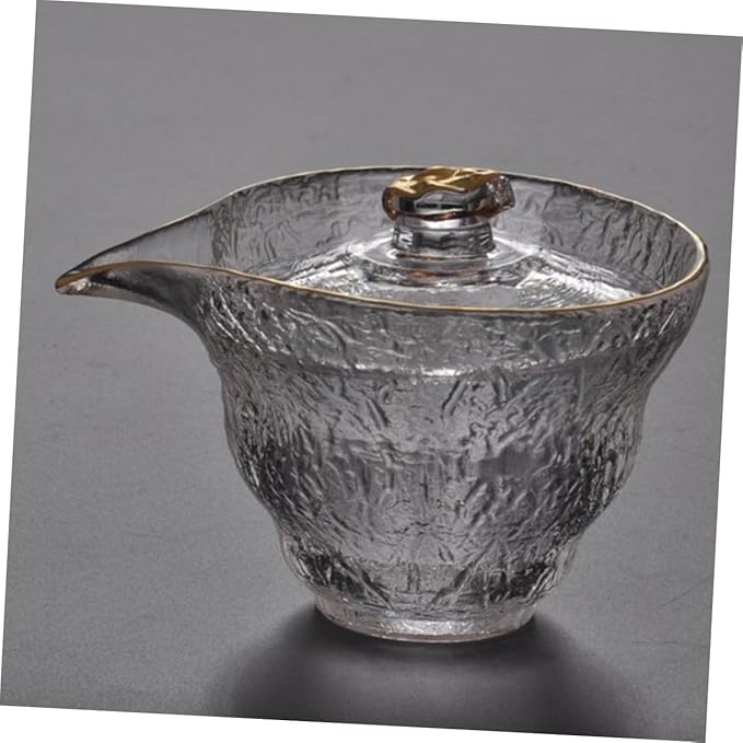 Handcrafted Glass Tea Distributor Teacup with Gold Rim for Home Use Drinking Tea Dispenser and Daily Beverage Enjoyment - Bloomnest