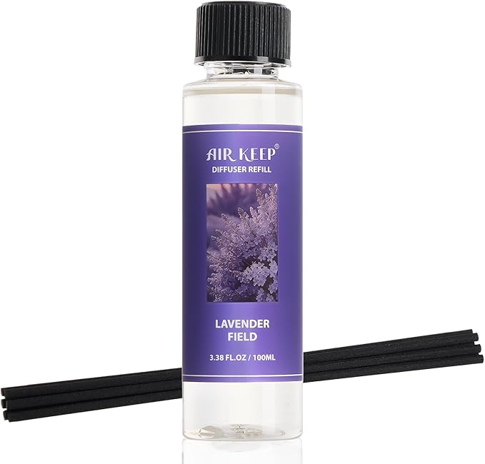 Airkeep Reed Diffuser Oil Refill/Lavender Field/3.38 oz / 1 Pack/Air Freshener & Aromatherapy Essential Oil Blend for Home Fragrance – Scented Refill Oil for Bathroom, Bedroom & Home Decor - Bloomnest