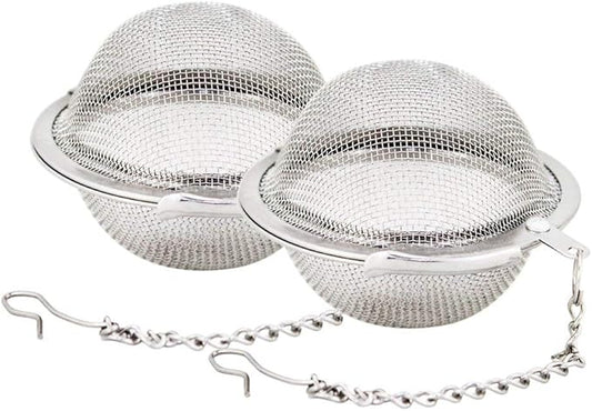 Fu Store 2pcs Stainless Steel Mesh Tea Ball 2.1 Inch Tea Strainers Teas Infuser Strainer Filters for Teas - Bloomnest