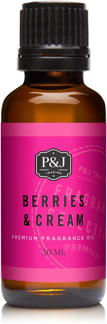 P&J Trading Fragrance Oil | Berries & Cream Oil 30ml - Candle Scents for Candle Making, Freshie Scents, Soap Making Supplies, Diffuser Oil Scents - Bloomnest