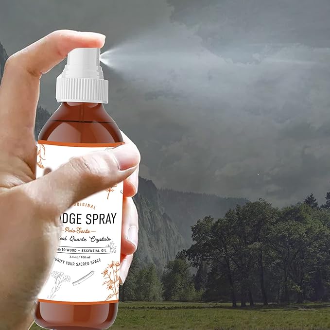 SOUL STICKS Palo Santo Smudge Spray – 3.5oz Smokeless Energy Mist with Quartz Crystals – Non-Toxic Cleansing Spray for Room, Meditation, Travel, Spiritual Rituals & Aura Purification SoulSticks