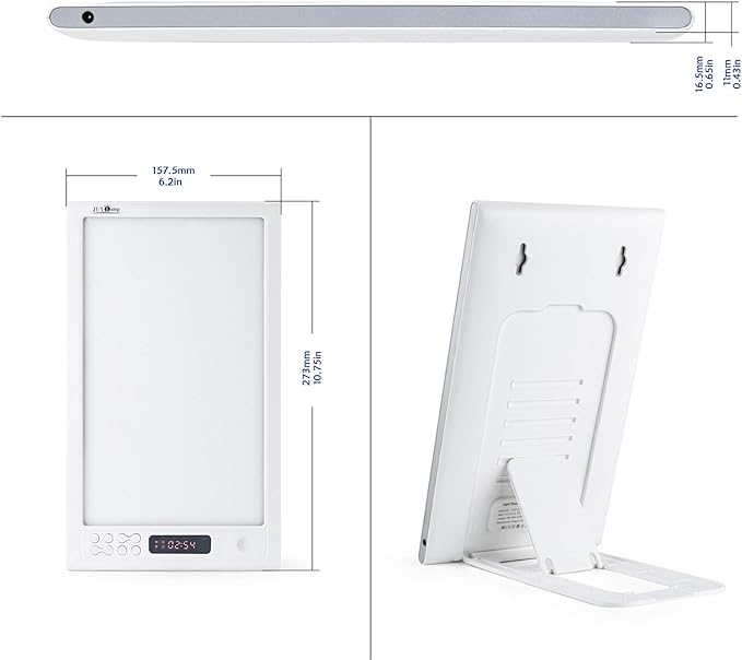 Bright Light Therapy Lamp 12000 Lux - Sunrise Alarm Clock with Dawn Simulator, APP Control - Wake Up Happy & Start Your Day Positively - Bloomnest