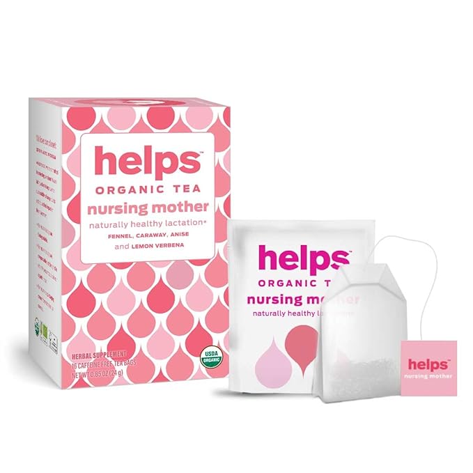HELPS TEAS | Helps Nursing Mother Tea | Organic herbal blend of fennel, caraway, anise and lemon verbena that will help you during your breastfeeding period | 16 Tea Bags | - Bloomnest