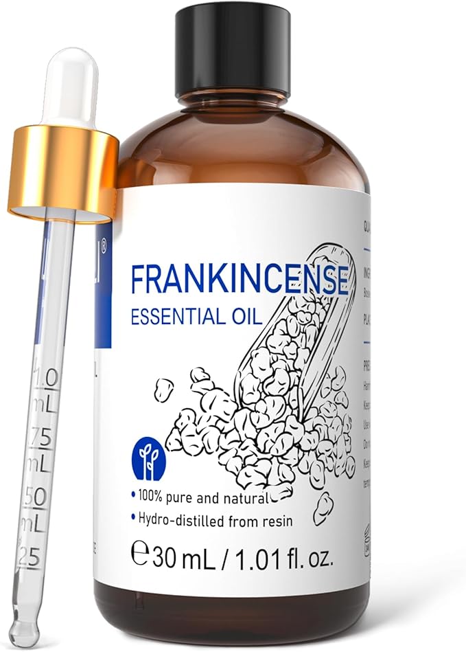 HIQILI 30ML Frankincense Essential Oil, Relaxing, Skin Care, Camp Atmosphere Creation, Can be Added to Body Lotions, Creams, Aromatherapy Use - 1 Fl Oz - Bloomnest