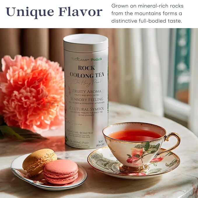 Da Hong Pao Oolong Tea Loose Leaf – Authentic Wuyi Rock Oolong Tea from China – Premium Roasted Chinese Tea – Loose Leaf Tea – Traditional High Mountain Oolong - Bloomnest