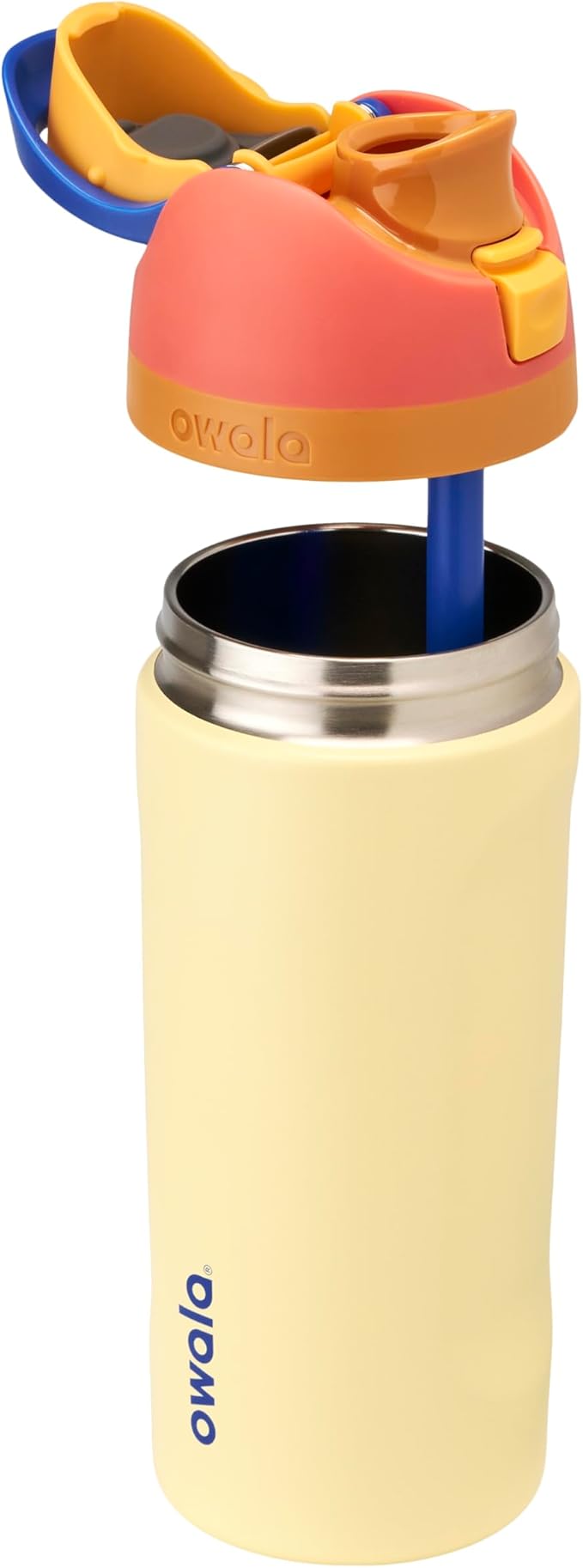 Owala Kids FreeSip Insulated Stainless Steel Water Bottle with Straw for Sports, Travel, and School, BPA-Free Sports Water Bottle, 16 oz, Misty Horizon Owala