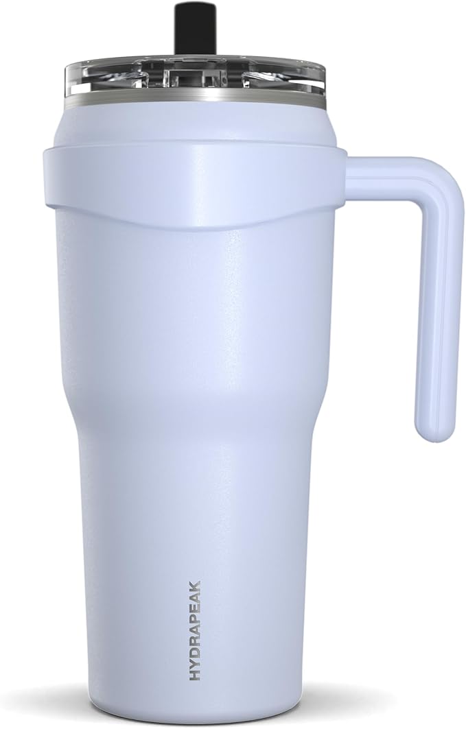 Hydrapeak Roadster 40oz Stainless Steel Tumbler Double Wall Vacuum Insulated Water Bottle With Handle And 2 in 1 Straw Lid (Ice) - Bloomnest