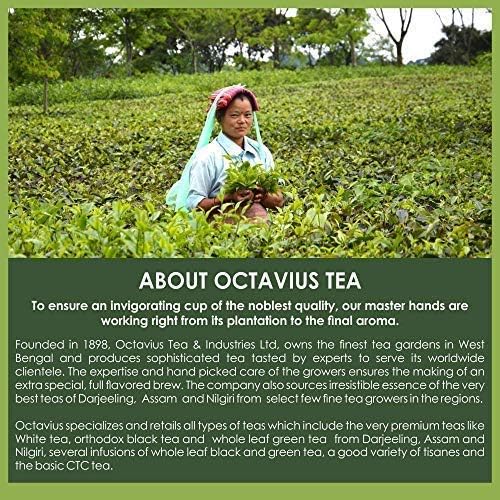 Octavius Assorted 5 Loose Leaf Tea Samplers | Indian Masala, Cardamom, Cinnamon, Kashmiri Kahwa, Tulsi Green Tea | Perfect For tea & Green Lovers | 25 cups (5 packs of 10gm each) | Mothers Day Gift - Bloomnest