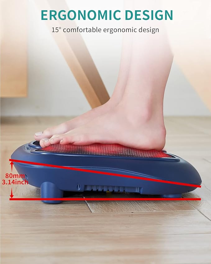 Nekteck Foot Massager with Heat, Shiatsu Foot Massager for Neuropathy, Plantar Fasciitis, Electric Heated Foot Massage Machine for Pain Relief and Circulation, Gifts for Man Woman Her Him Birthday - Bloomnest