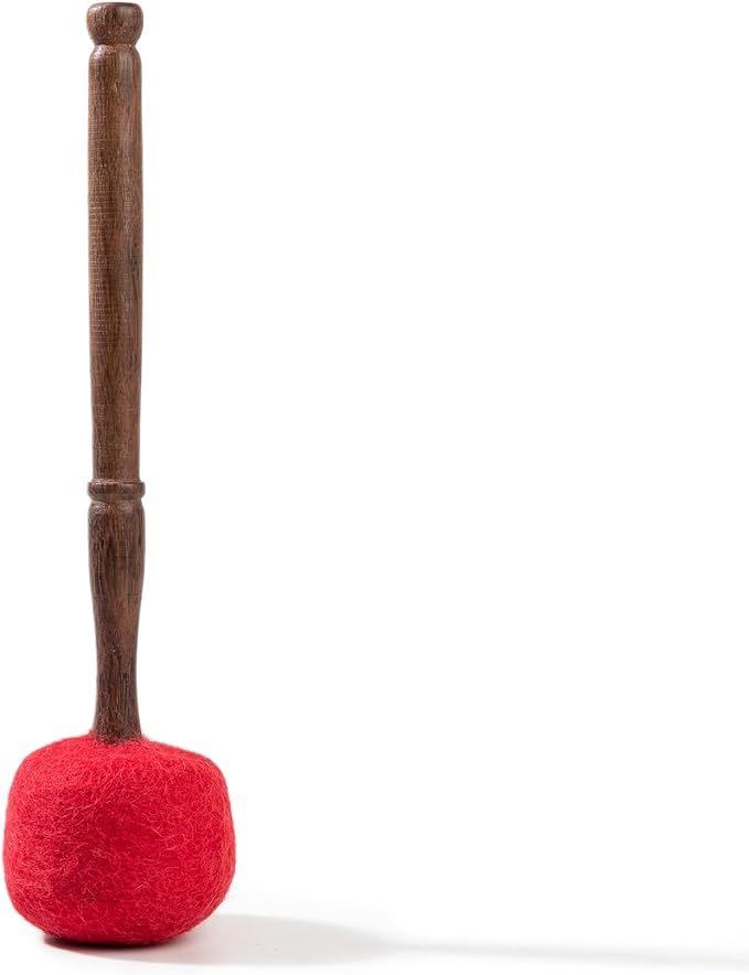 Drum Mallet Wool Felted Drum Stick - 9 Inches Wool Mallet for Gongs & Large Singing Bowls by Himalayan Bazaar - Bloomnest