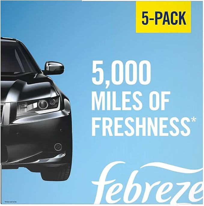 Febreze Air Freshener Car Vent Clips, Linen & Sky (5 Count) - Bloomnest