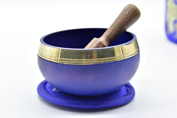 GK&CO. 3 Inch Chakra Tibetan singing bowls set, choose your favorite chakra bowl, improve your chakra meditation practice (The 3rd Eye Chakra) - Bloomnest