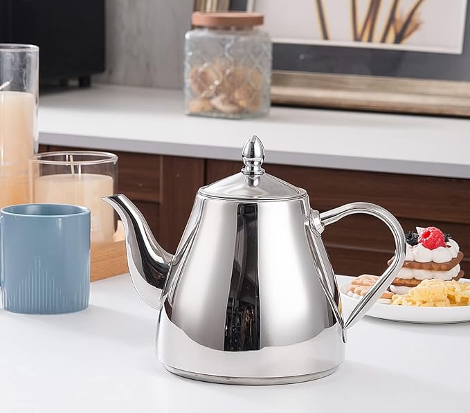 SANQIAHOME Stainless Steel Teapot with Infuser 1500ml