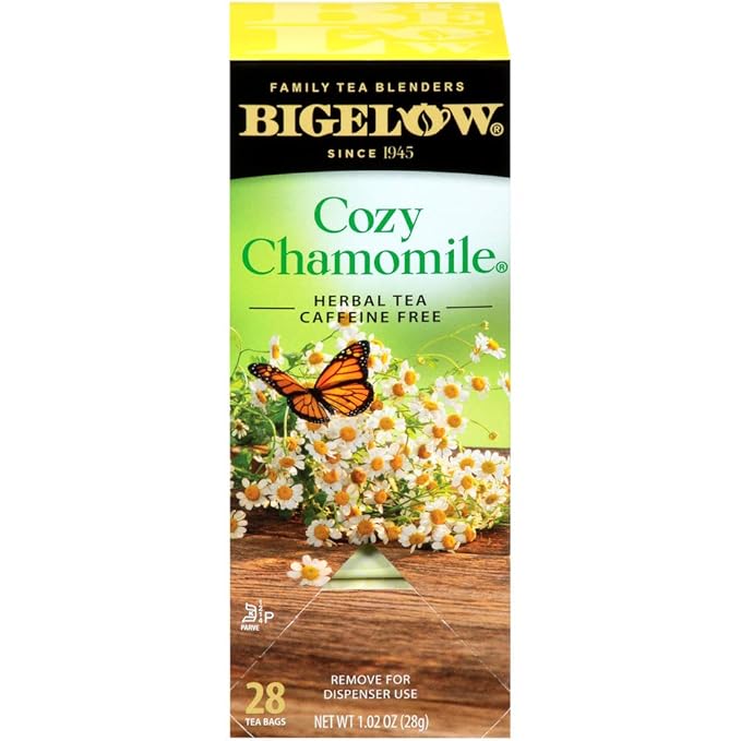 Bigelow Cozy Chamomile Herbal Tea Bags 28-Count Box (Pack of 3) Chamamile Tea Bags Relaxing Herbal Tea All Natural Gluten Free - Bloomnest