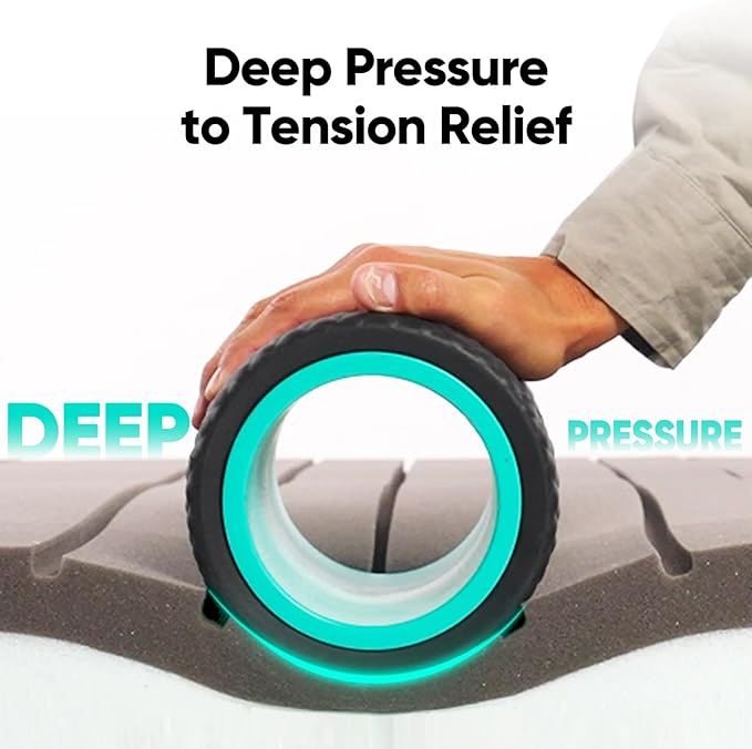 FitBeast Back Roller - Deep Tissue Massage Wheel, Yoga Wheel & Back Stretcher for Pain Relief (6'') - Bloomnest