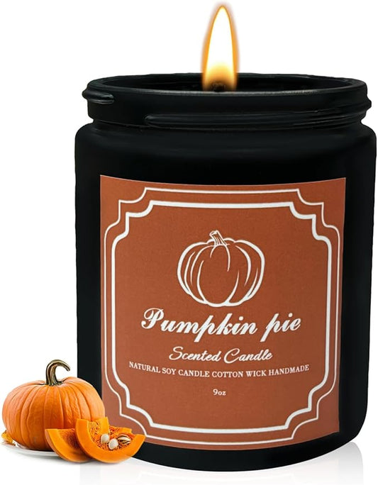 Panoata Pumpkin Pie Candle – 7oz Soy Wax Scented Candle with Cozy Fall Spice Aroma, Hand-Poured Jar Candle for Autumn Ambience & Seasonal Home Decor - Bloomnest