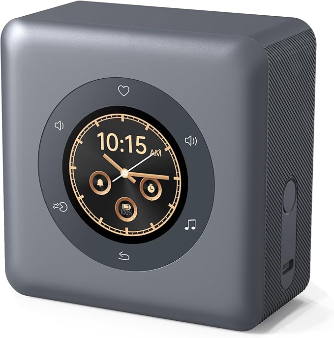 Kipcush Portable White Noise Sound Machine with Intelligent Color LCD Touch Screen, Guided Breathing, Alarm Clock. 24 Soothing Sounds, up to 24 Hours Battery Life & Sleep Music for Adults/Babies - Bloomnest