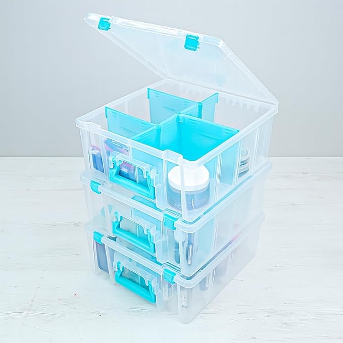 ArtBin Super Satchel Double Deep Compartment Box - Art Storage with 8 Removable Compartments, Smart Closure for Craft Supplies - Bloomnest