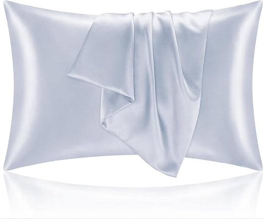 BEDELITE Satin Pillowcase for Hair and Skin, Super Soft and Cooling Similar to Silk Pillow Cases 2 Pack with Envelope Closure, Gift for Women Men(20"x30" Queen Size, Evening Haze) - Bloomnest