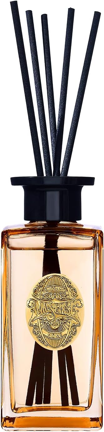 M&SENSE 6.3 oz Large Reed Diffuser Set | Pumpkin Apple Pie Scent Oil Diffuser with Sticks | Hotel Collection Non-Toxic Essential Oil |for Bedroom Bathroom Living Room MSENSE