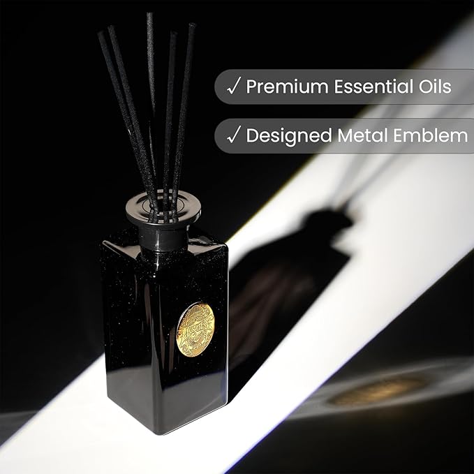 M&SENSE 10.14 oz Large Reed Diffuser Set | Oud Wood Scent Oil Diffuser with Sticks | Hotel Collection Non-Toxic Essential Oil |for Bedroom Bathroom Living Room MSENSE