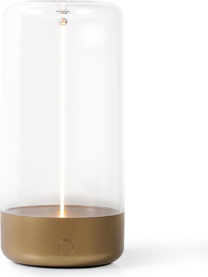 AUGE LIGHT Mini Minimalist Table Lamp Cordless Desk Lamp Rechargeable Modern Night Lights Portable Nightstand Lamps Unique Ambient Light Mood Lighting for Bedroom, Beside, Nursery Desk Decor (Golden) - Bloomnest