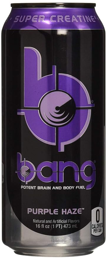 Bang Energy Purple Haze, Sugar-Free Energy Drink, 16 Ounce (Pack of 12) - Bloomnest
