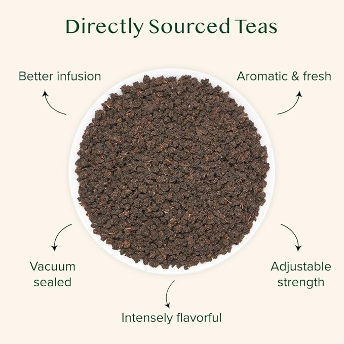 VAHDAM, Assam CTC Black Tea Loose Leaf 170+ cups (12oz) STRONG, BOLD & RICH Loose Leaf | Pure Assam Chai Tea | Pure Unblended Single Origin Black Tea | Vacuum Sealed - Bloomnest