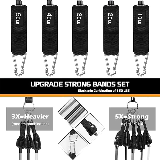 VEICK Resistance Bands, Exercise Bands, Workout Bands, Resistance Bands for Working Out with Handles for Men and Women, Exercising Bands for Fitness Weights Work Out at Home - Bloomnest