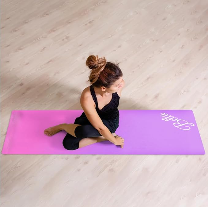Custom Name Yoga Mat,Personalized Travel Yoga Exercise Mat,Non Slip,Perfect for Kids & Adults,Gradient Color E Series - Bloomnest