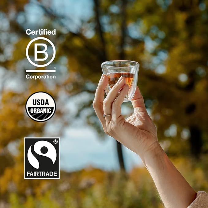 Grace Farms Organic Earl Grey Black Tea, 16 Pyramid Sachets | Bergamot Oil | Fairtrade & Kosher |Gives Back 100% of Profits - Bloomnest