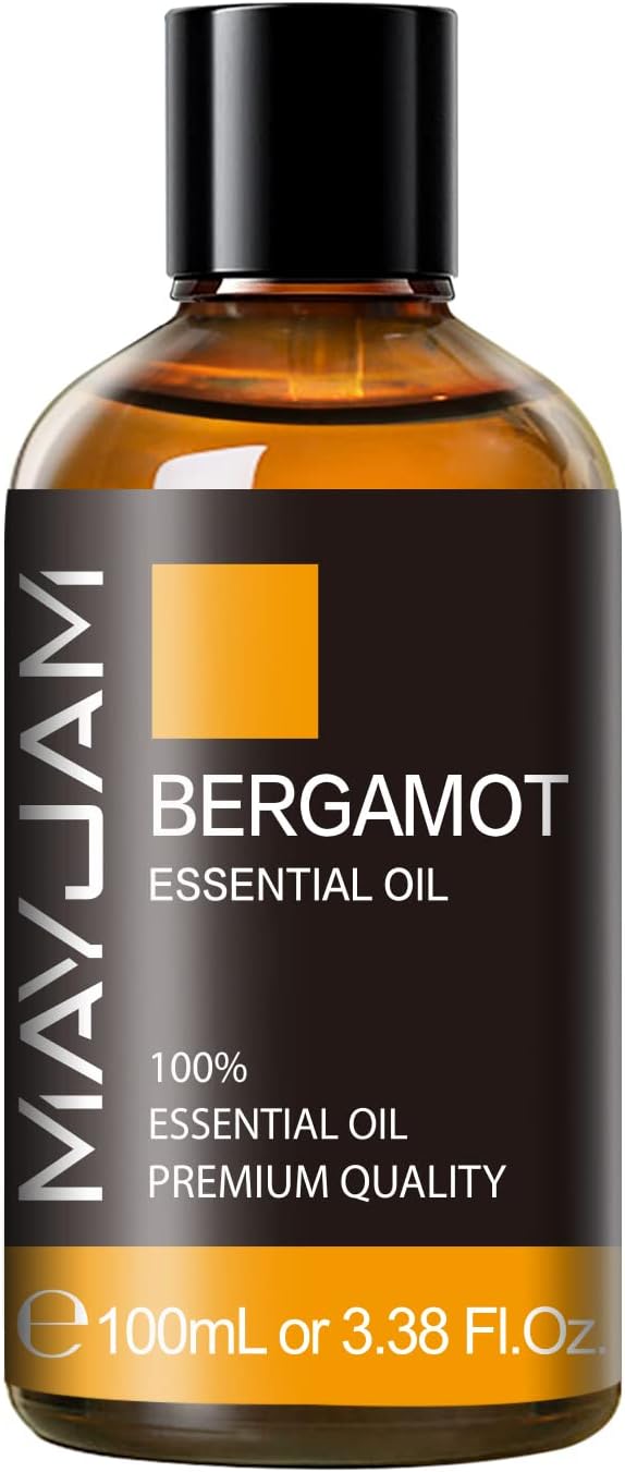 Bergamot Essential Oil, MAYJAM Premium Pure Essential Oils, 3.38FL.OZ Large Volume for Diffusers Soap Candle Making, Ideal for Home Office Car Yoga Use - Bloomnest