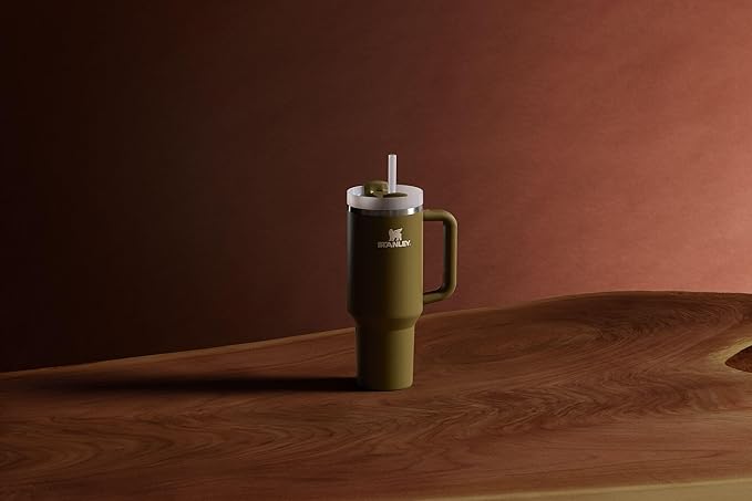 Stanley Quencher H2.0 Tumbler with Handle and Straw 40 oz | Flowstate 3-Position Lid | Cup Holder Compatible for Travel | Insulated Stainless Steel Cup | BPA-Free | Exclusive Thyme
