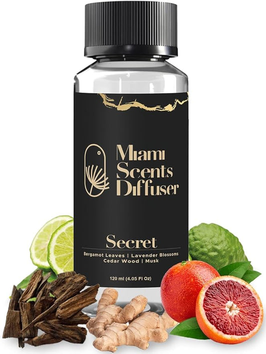 Secret Scent Inspired by Aman New York Hotel 4.0 Fl Oz - 120 ml Essential Oils Aroma for Home Office Diffuser Luxury Fragance Refill Aromatherapy Fresh Blend of Musk Cedar Wood and Bergamot Leaves. - Bloomnest