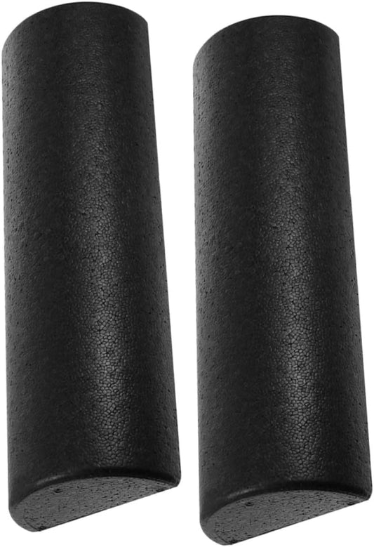 PRETYZOOM Lightweight Half-Round Foam Roller Yoga Muscle Massage Tool Fitness Equipment for Back Legs Arms Relief Portable Column Shaft for Balance Training and Pilates Home Workouts (45cm