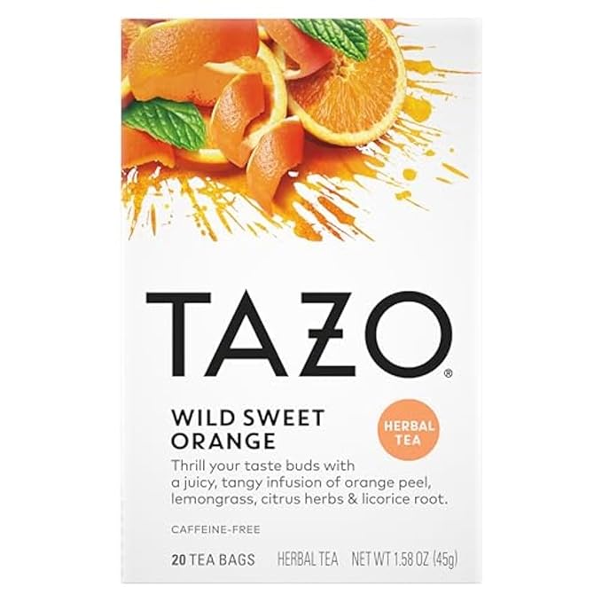 TAZO Herbal Tea Tea Bags Mint, Chamomile, Organic Dream, Wild Sweet Orange (Unsweetened) & Passion (1ea) (Variety Pack) - Bloomnest